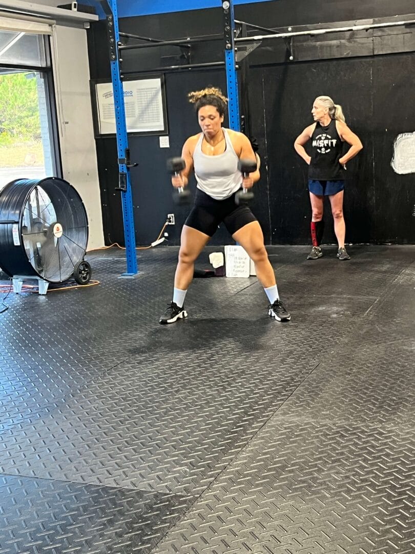 Working Out At Angier Fitness Center